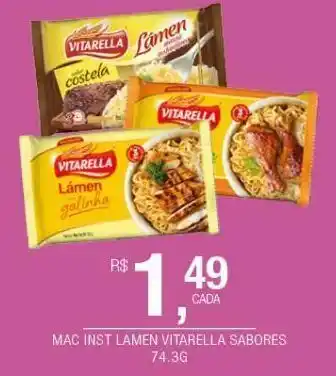 DB Supermercados Macarrão inst lamen vitarella 74,3g oferta