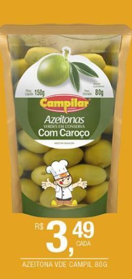 Azeitona verde campilar 80g