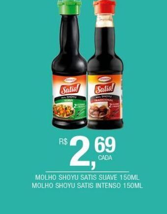 DB Supermercados Molho shoyu satis suave 150ml oferta