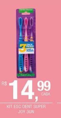 DB Supermercados Kit escova dental super joy 3un oferta