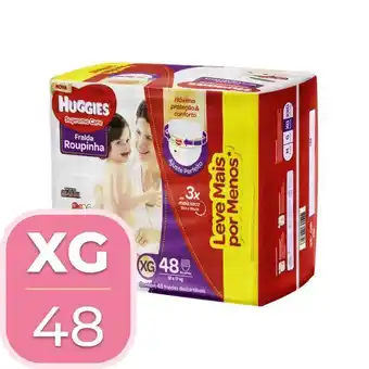 Supermercados Mateus Fralda descartável infantil roupinha huggies supreme care xg pacote 48 unidades oferta
