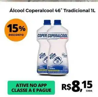 Delta Supermercados álcool Copercool 46° Tradicional 1L oferta