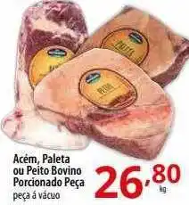 Acém, paleta ou peito bovino porcíonado peça peça à vácuo