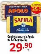 Queijo mussarela apolo ou safira peça-kg