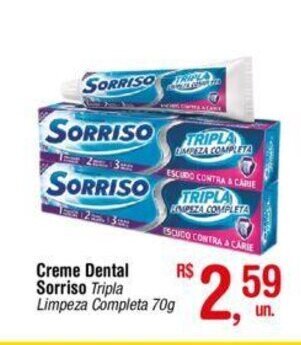 Fort Atacadista Creme Dental Sorriso 70g oferta
