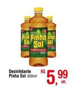 Fort Atacadista Desinfetante Pinho Sol 500ml oferta