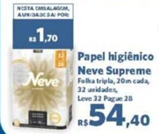 Papel Higiênico Neve Supreme 20m