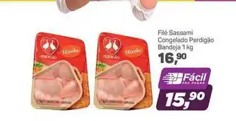 Supermercados São Vicente Filé Sassami Congelado Perdigão Bandeja 1kg oferta