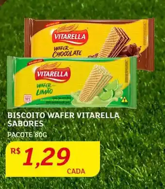Assaí Atacadista Biscoito Wafer Vitarella pct 80g oferta
