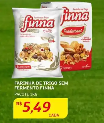 Assaí Atacadista Farinha de Trigo sem Fermento Finna 1kg oferta
