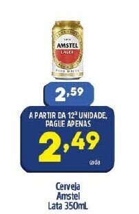 Arena Atacado Cerveja Amstel lata 350ml oferta