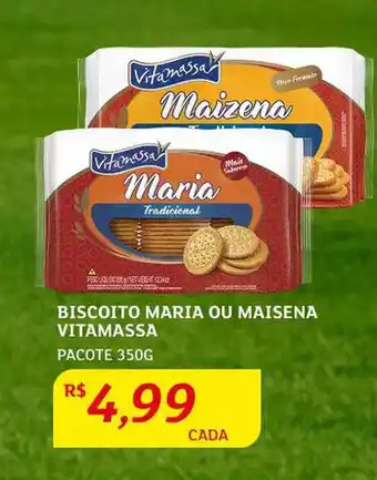 Assaí Atacadista Biscoito Maria ou Maisena Vitamassa 350g oferta