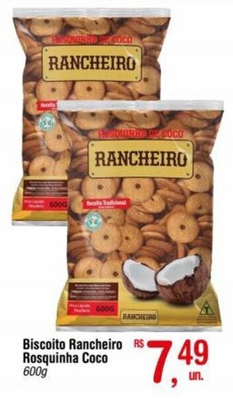 Fort Atacadista Biscoito Rancheiro Rosquinha Coco 600g oferta
