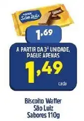 Arena Atacado Biscoito Wafer Sao Luiz sabores 110g oferta