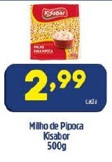 Arena Atacado Milho de Pipoca Kisabor 500g oferta