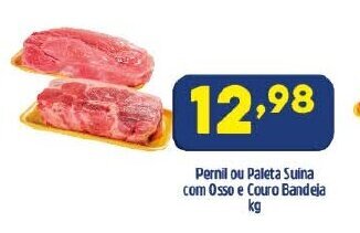 Arena Atacado Pernil ou Paleta Suina com Osso e Couro Bandeja 1kg oferta
