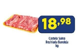 Arena Atacado Costela Suina Resfriada Bandeja 1kg oferta