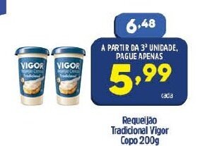 Arena Atacado Requeijao Tradicional Vigor Copo 200g oferta