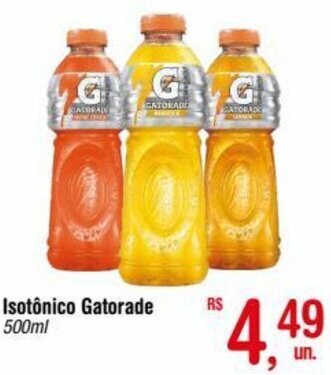 Fort Atacadista Isotônico Gatorade 500ml oferta