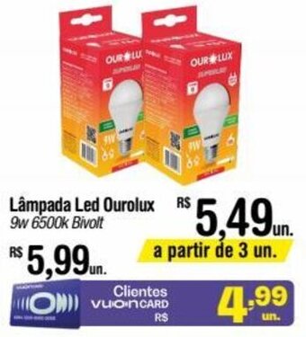 Fort Atacadista Lâmpada Led Ourolux 9w 6500K Bivolt oferta
