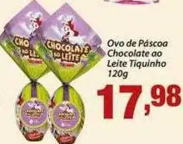 Confiança Supermercados Ovo de páscoa chocolate ao leite tiquinho oferta