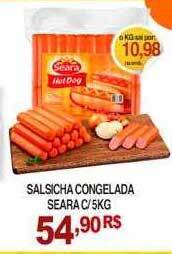 Mercadão Atacadista Salsicha congelada seara oferta