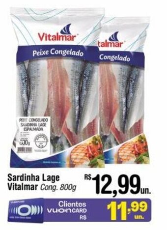 Sardinha Lage Vitalmar 800g