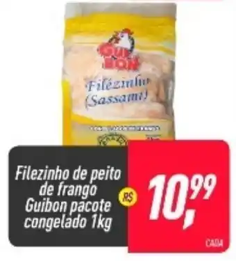 Frangolândia Filenzinho de peito de frango Guibon pacote congelado 1kg oferta