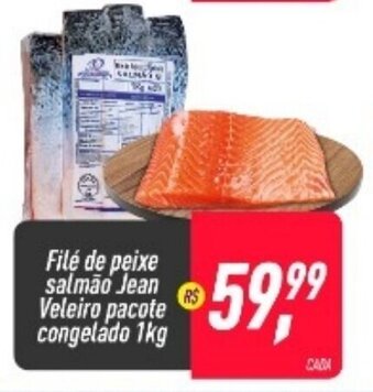 Frangolândia File de peixe salmao Jean Veleiro pacote congelado 1kg oferta