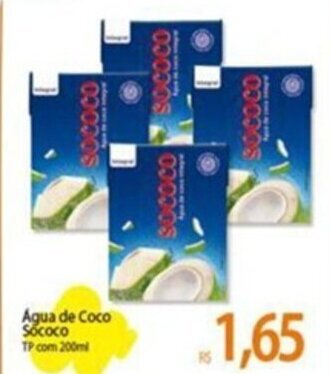 Atacadão Água de Coco Sococo 200ml oferta