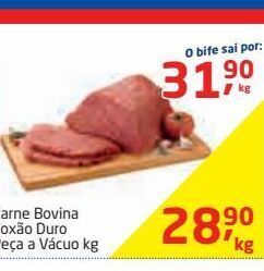 Tenda Atacado Carne bovina coxão duro peça a vácuo kg oferta