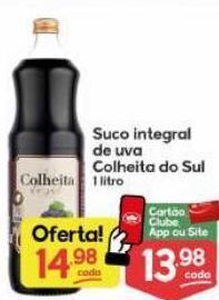 Supermercados Princesa Suco de uva colheita do sul 1lt oferta