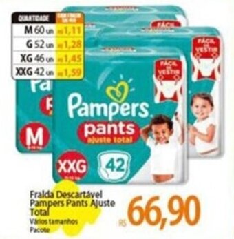 Atacadão Fralda Descartável Pampers Pants Ajuste Total oferta