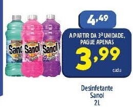 Arena Atacado Desinfetante Sanol 2L oferta