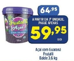 Acai com Guarana Frutalli balde 3.6kg