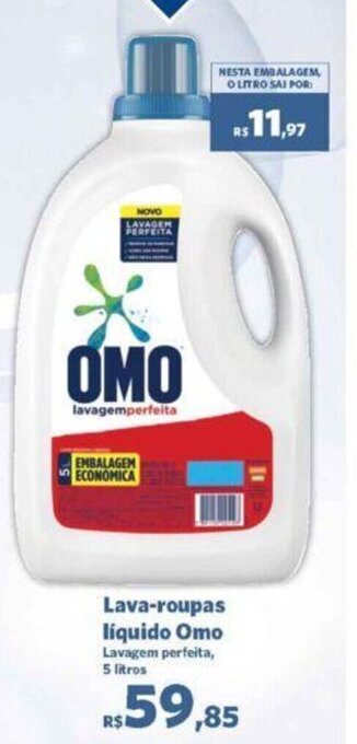 Sam's Club Lava roupas Líquido Omo 5L oferta