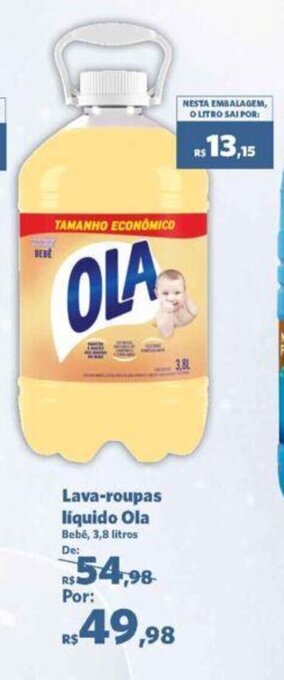 Sam's Club Lava roupas Líquido Ola 3.8L oferta