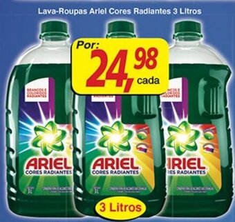 Supermercados Guanabara Lava Roupas Ariel Cores Radiantes 3L oferta