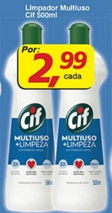 Supermercados Guanabara Limpador Multiuso Cif 500ml oferta