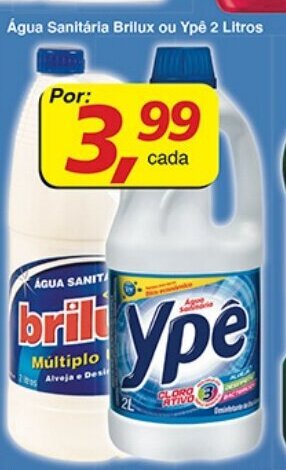 Supermercados Guanabara Agua Sanitaria Brilux ou Ype 2L oferta