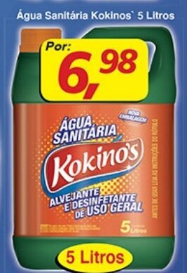 Supermercados Guanabara Agua Sanitaria Kokino's 5L oferta