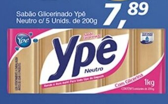 Supermercados Guanabara Sabao Glicerinado Ype Neutro c/5 unids. de 200g oferta