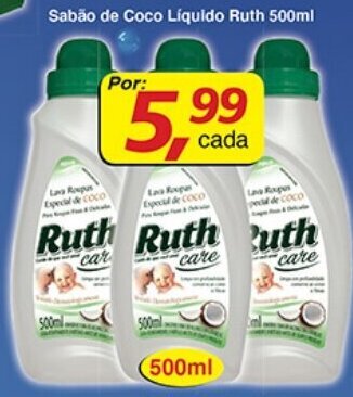 Supermercados Guanabara Sabao de Coco Liquido Ruth 500ml oferta