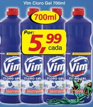 Supermercados Guanabara Vim Cloro Gel 700ml oferta