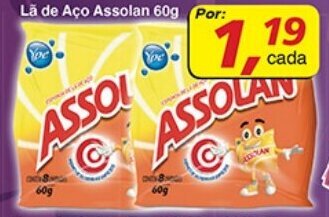 Supermercados Guanabara La de Aco Assolan 60g oferta