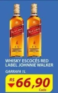 Assaí Atacadista Whisky Escocês Red Label Johnnie Walker 1L oferta