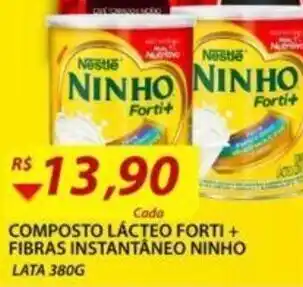 Assaí Atacadista Composto Lácteo Forti+ Fibras Instantãneo Ninho 380g oferta