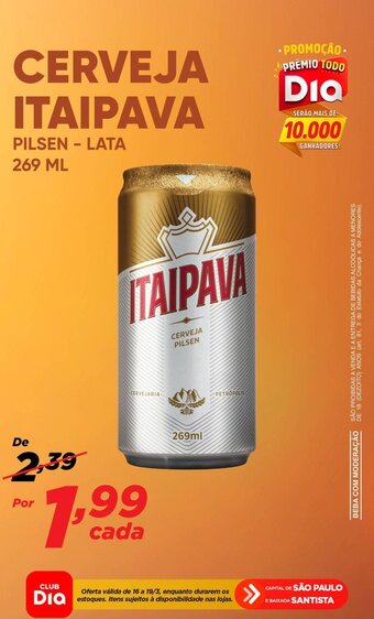Dia Cerveja Itaipava 269ml oferta