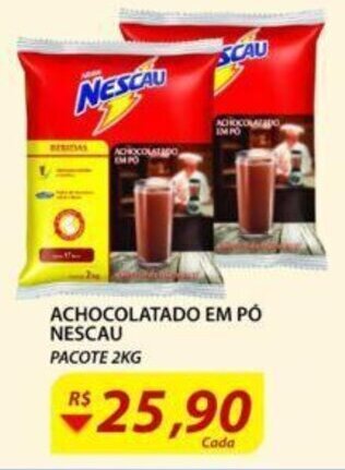 Assaí Atacadista Achocolatado em pó Nescau 2kg oferta