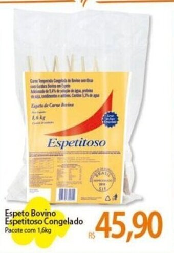 Atacadão Espeto Bovino Espetitoso Congelado 1.6kg oferta